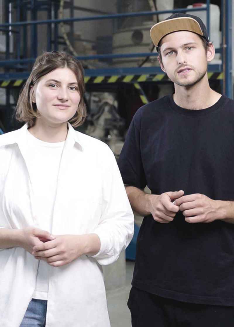 Designerin Julia Huhnholz und Designer Friedrich Gerlach.