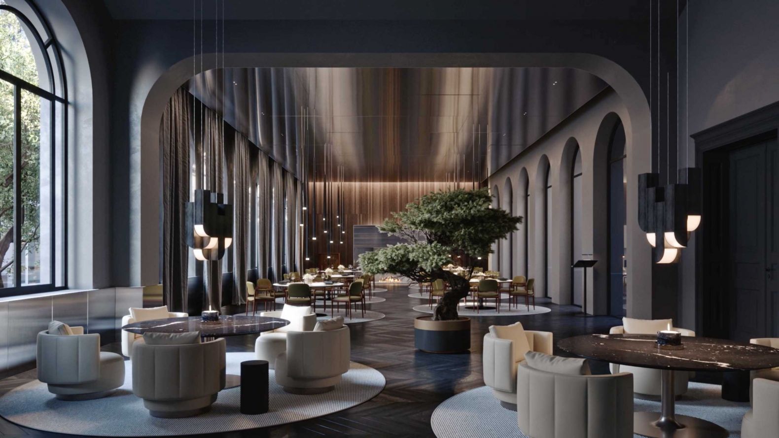 Die Tour führt n ein historisches Pariser Hotel, bevor sie schliesslich an Bord einer exklusiven Yacht geht und vermittelt das Lebensstil von Minotti. Es wird deutlich, dass Minotti in all diesen Kontexten eine konsistente und doch unverwechselbare und wiedererkennbare Ästhetik bietet.