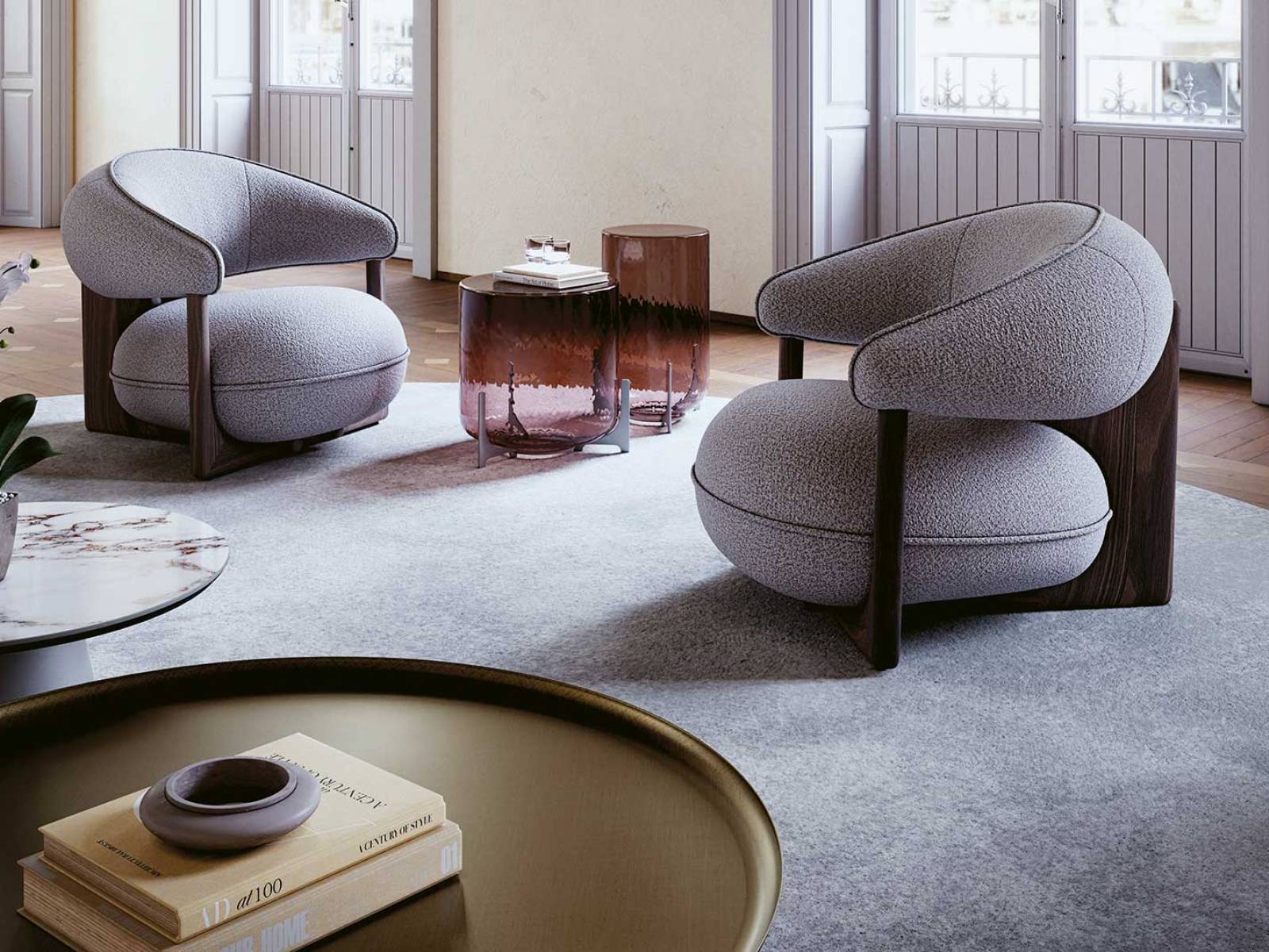 Mit klaren Linien und durchdachter Ergonomie definiert «Ruby Lounge» die Grenzen des Polstermöbeldesigns neu. Der Sessel verbindet Komfort und Funktionalität auf elegante Weise und ergänzt jedes Interieur. Design: Castello Lagravinese Studio. CATTELAN ITALIA.